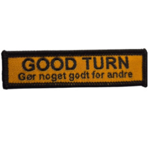 Good turn orange spejdermærke